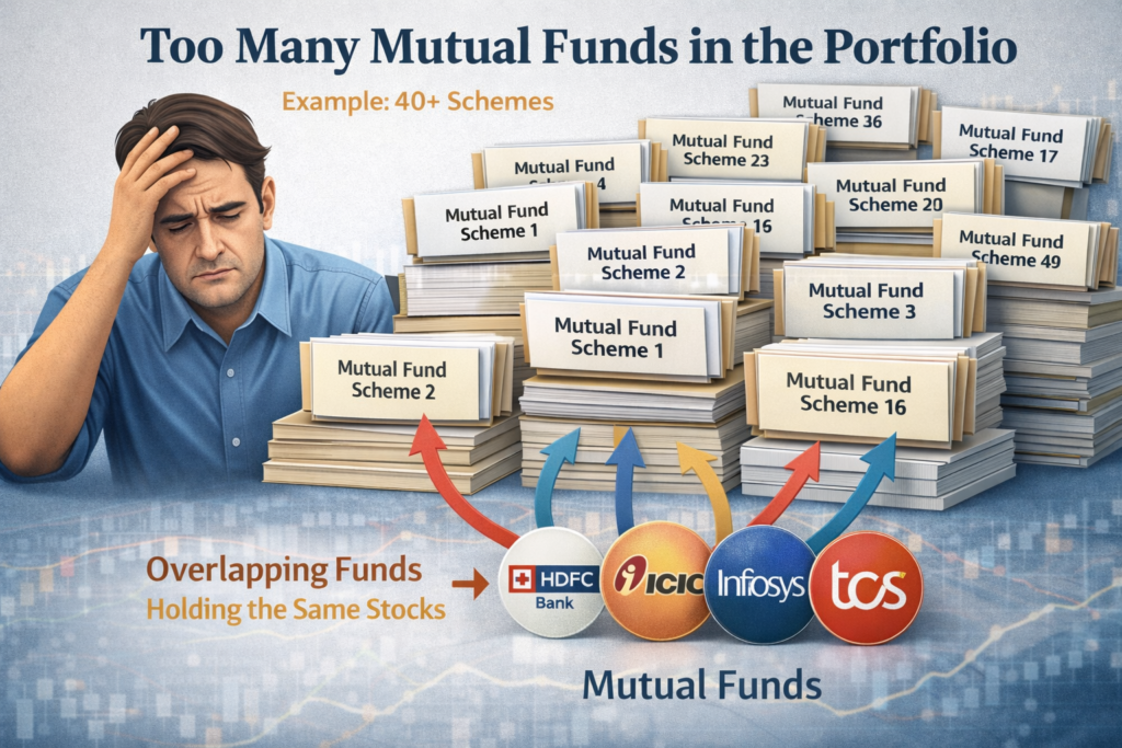 investor holding too many mutual funds in portfolio causing duplication and overlap