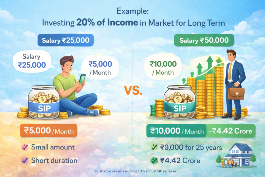 Stock market investment illustration for growth